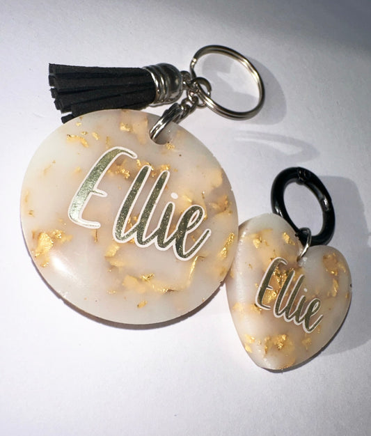Keyring & Matching CUSTOM Tag Set