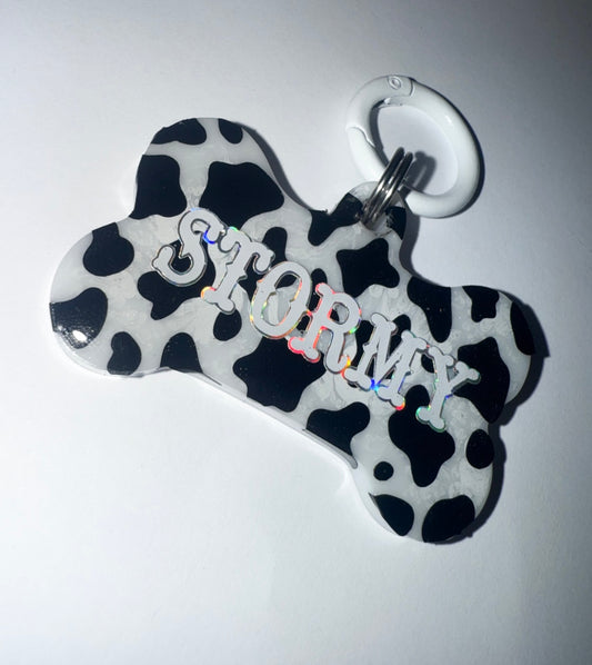 Animal Print Dog Tag